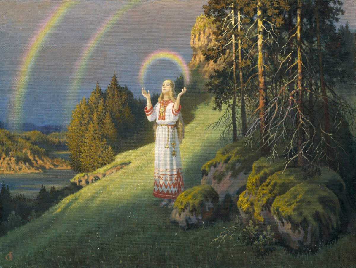 Борис Ольшанский Волхова с радугой