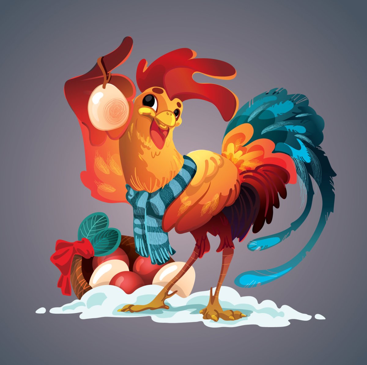 Петух иллюстрация