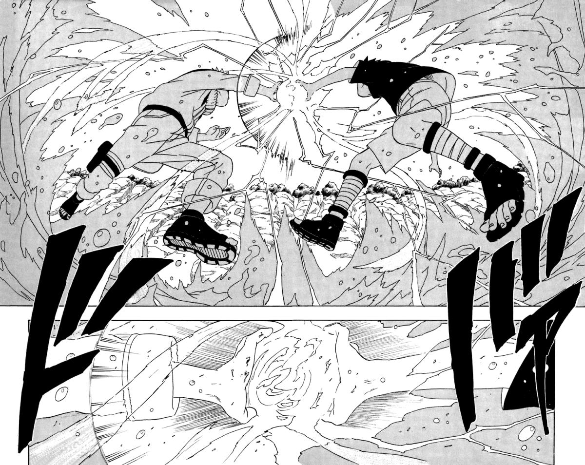 Битва Саске и Наруто Манга