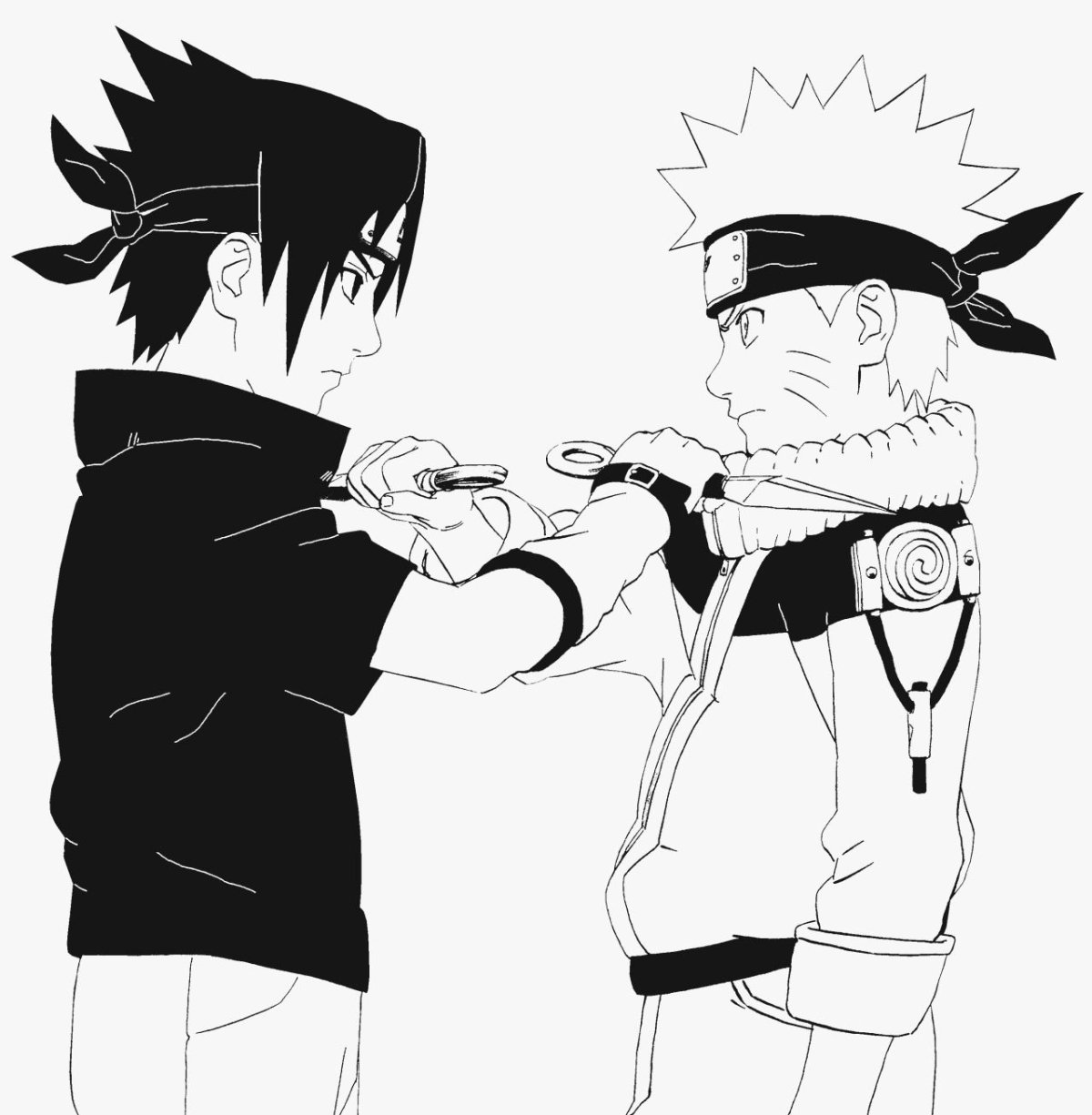 Наруто Манга Наруто и Саске