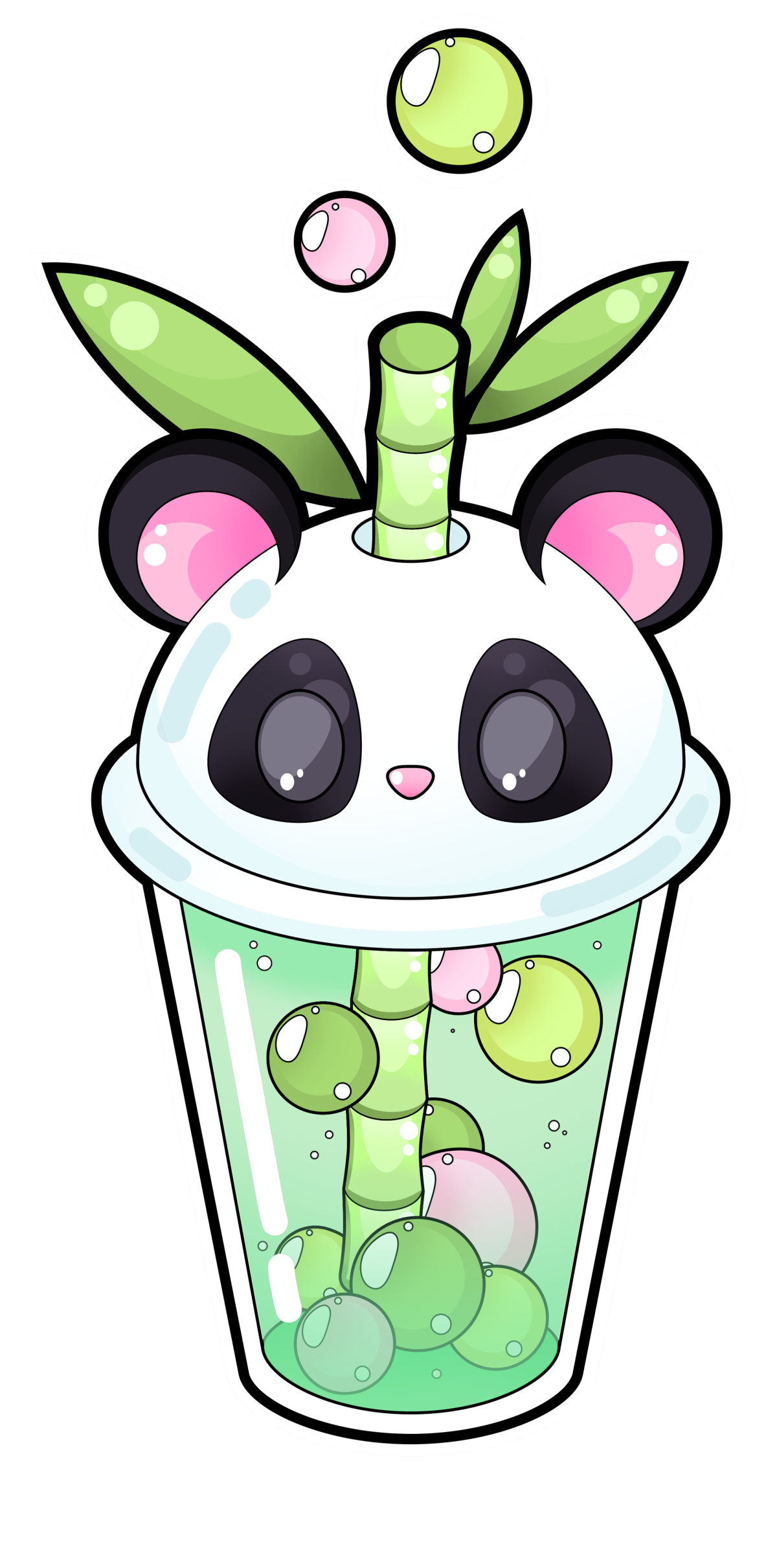 Милые напитки для срисовки с глазами и ртом