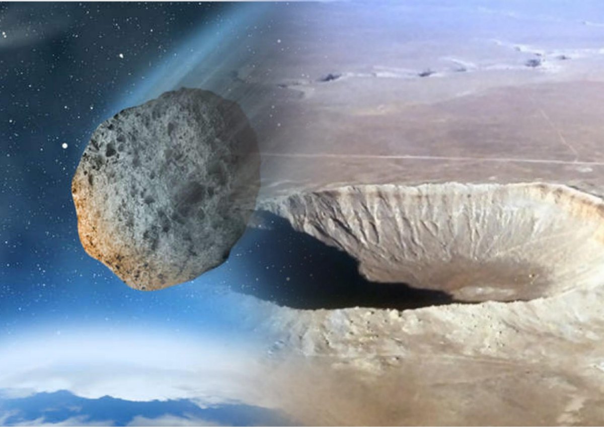 Метеорит на земле