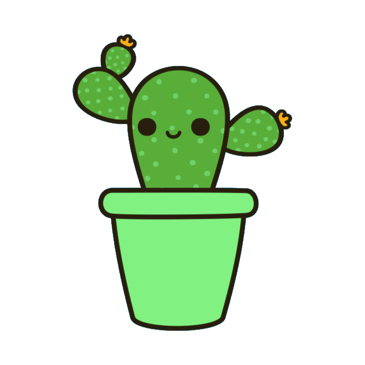 Кактусы мультяшные