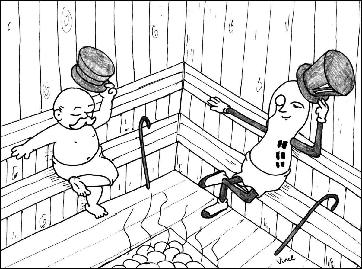 Карикатуры для бани и сауны