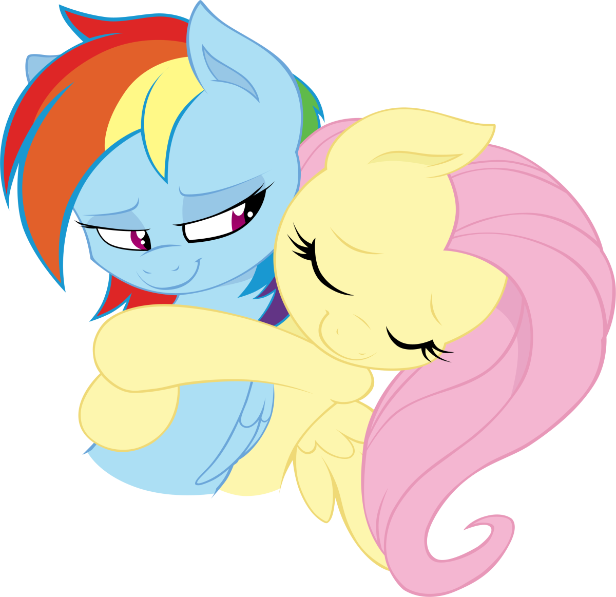 Флаттершай и Рейнбоу Дэш любовь