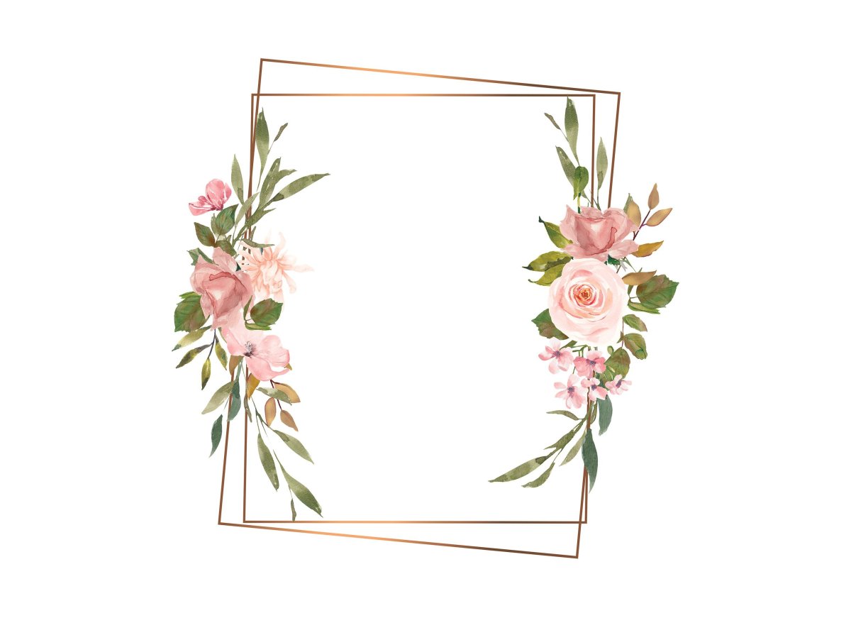 Стильная рамка из цветов