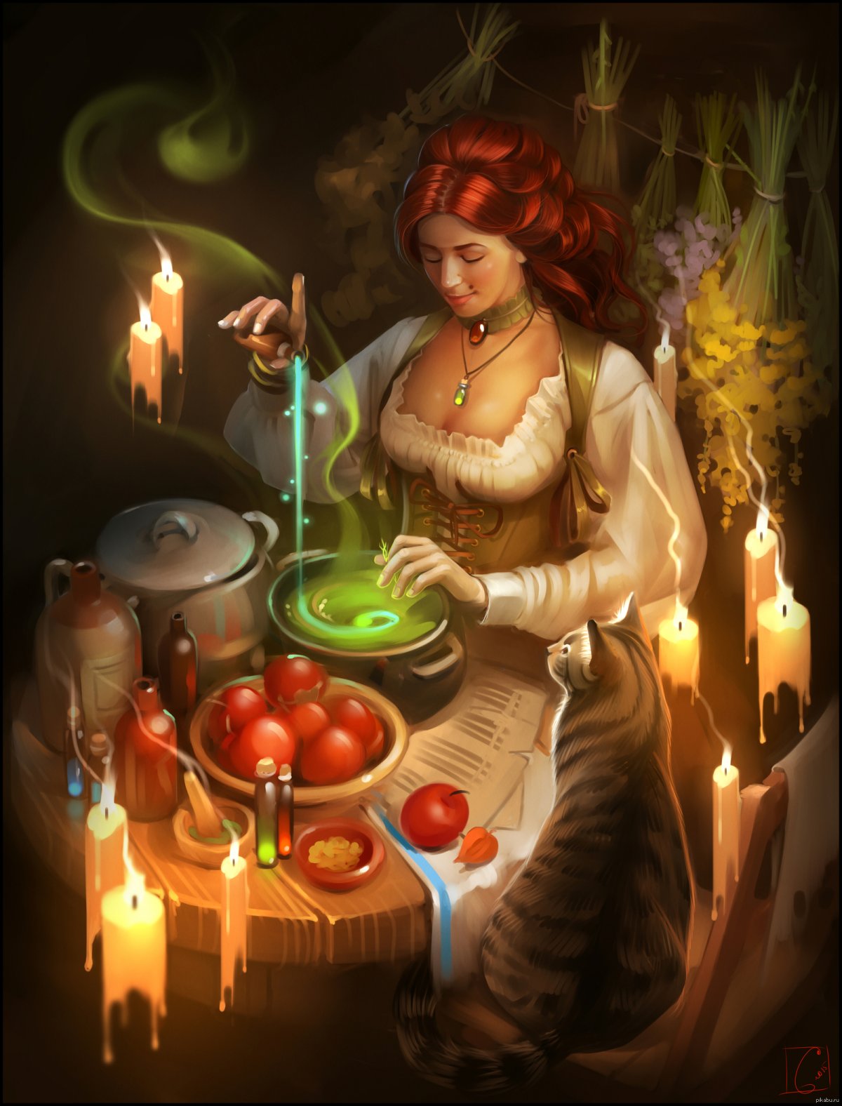 Ведьма травница арт