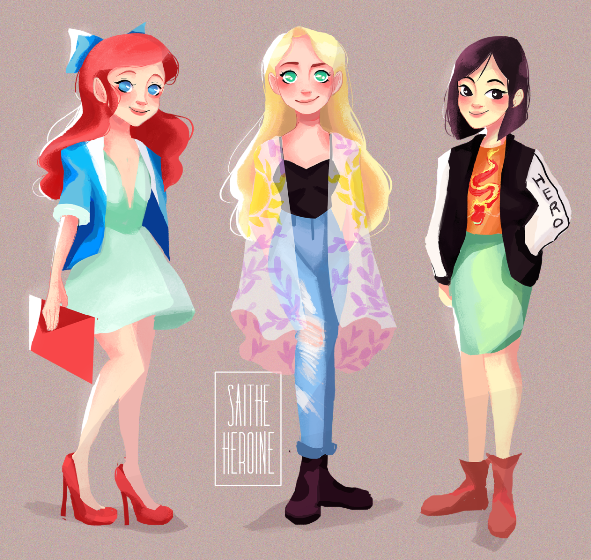 Принцессы Дисней в современном стиле