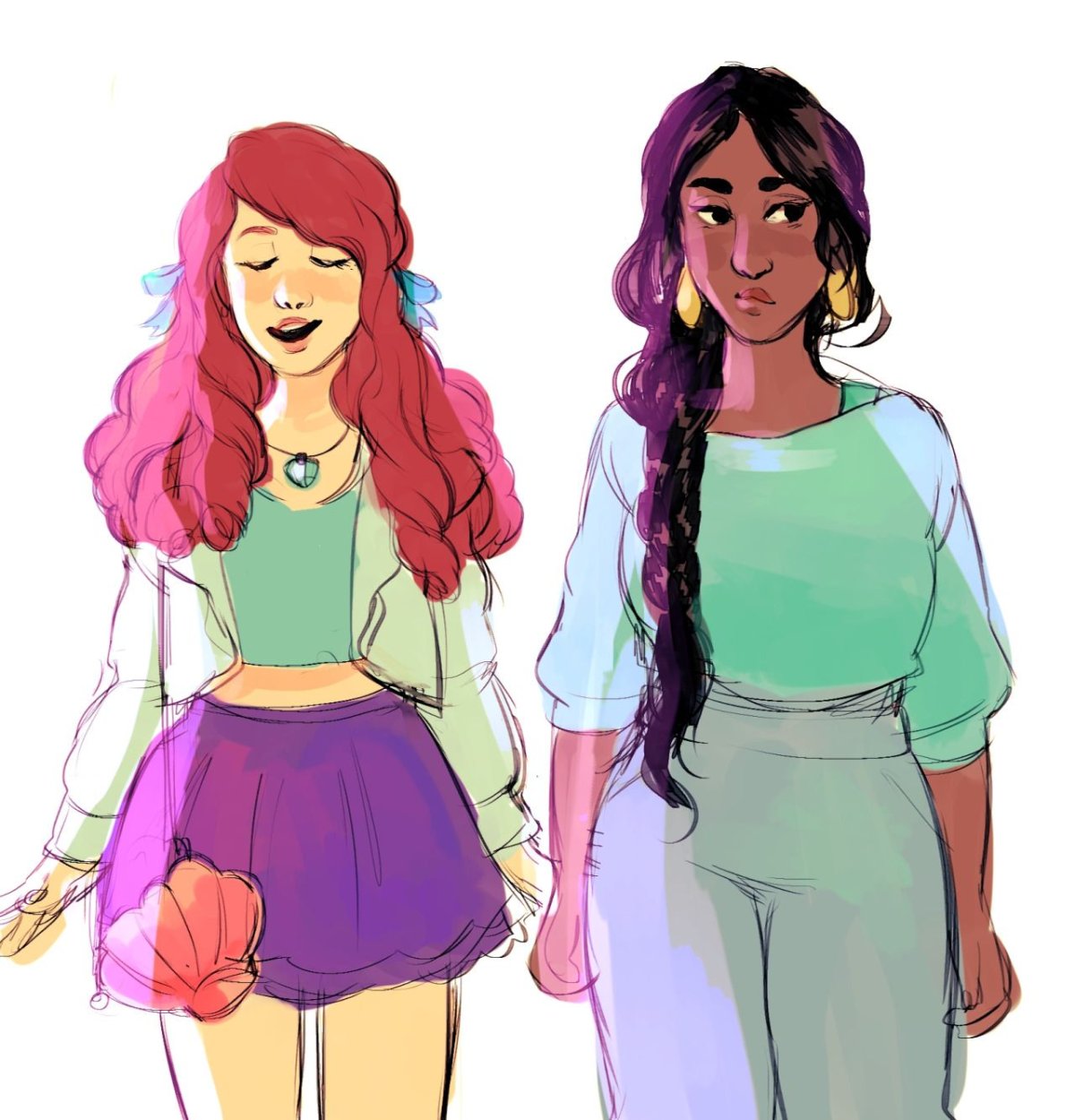 Диснеевские принцессы в повседневной одежде