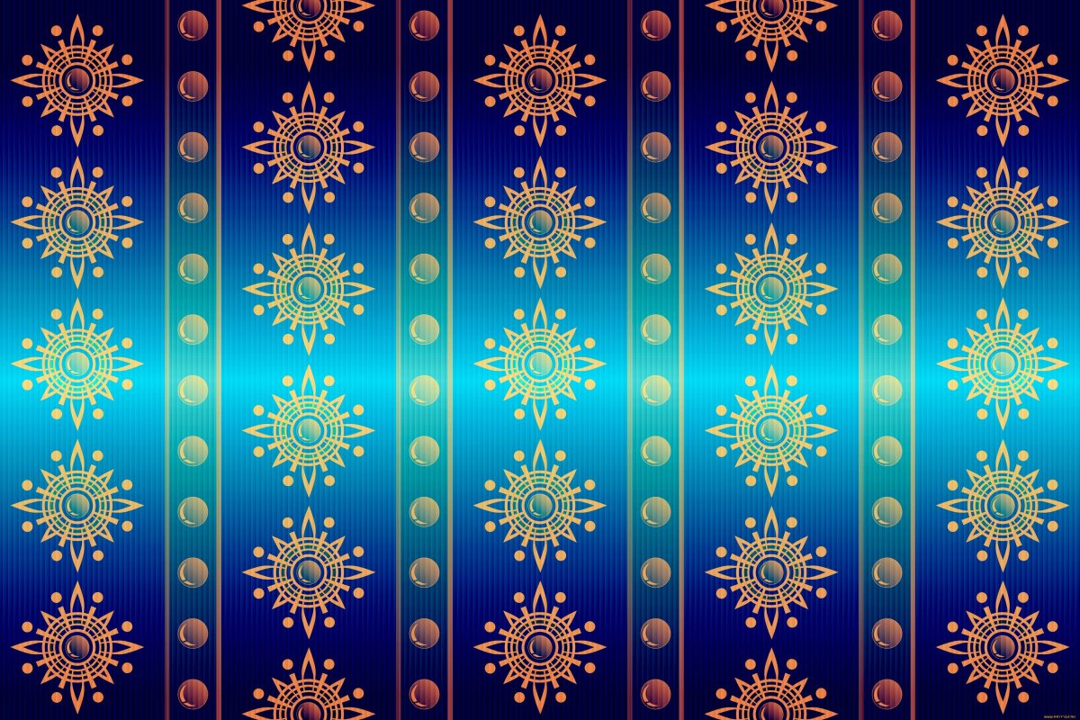 Узоры на голубом фоне