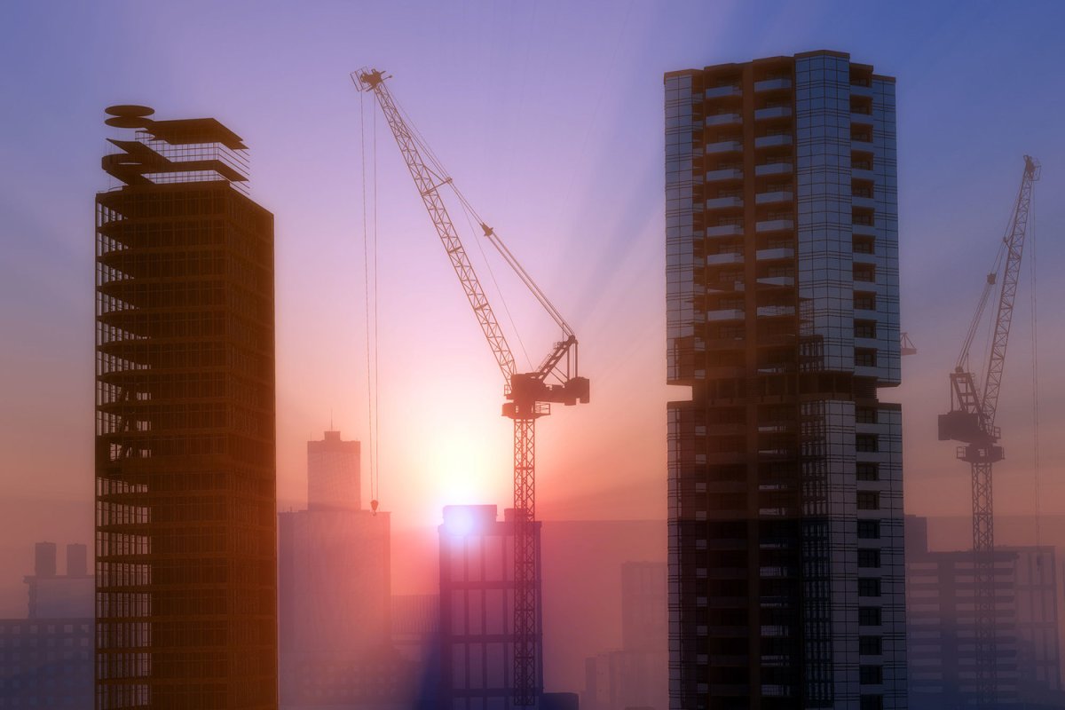 Стройка многоэтажного дома