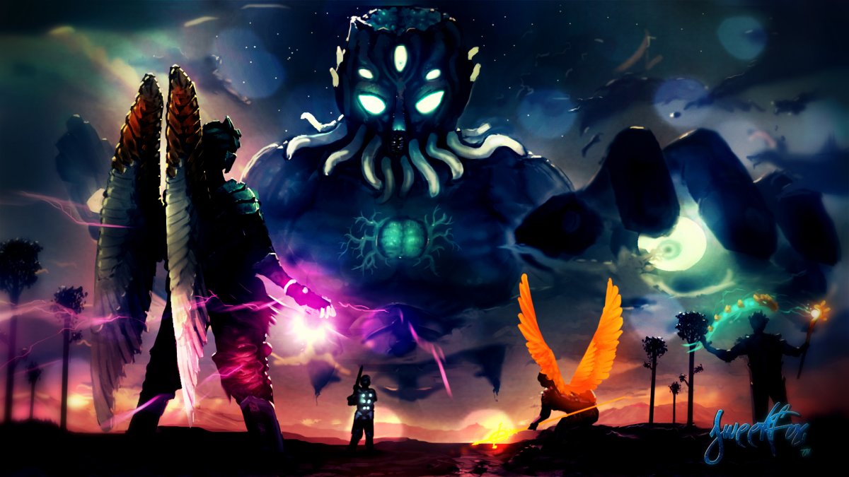 Terraria арт Мунлорд