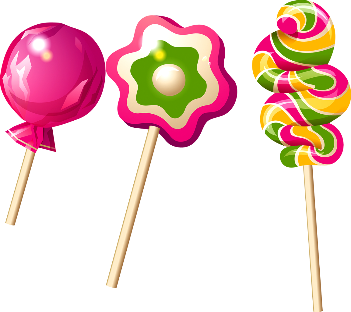 Красивые леденцы на палочке