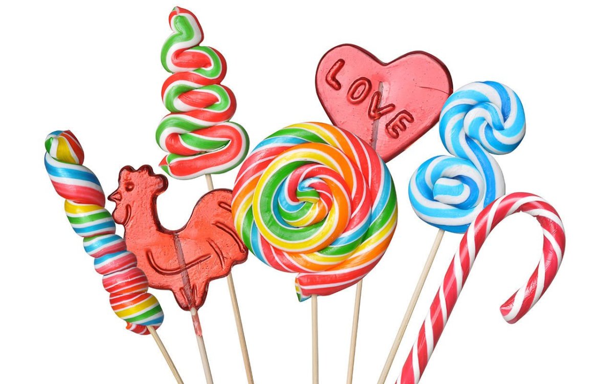 Леденец на прозрачном фоне