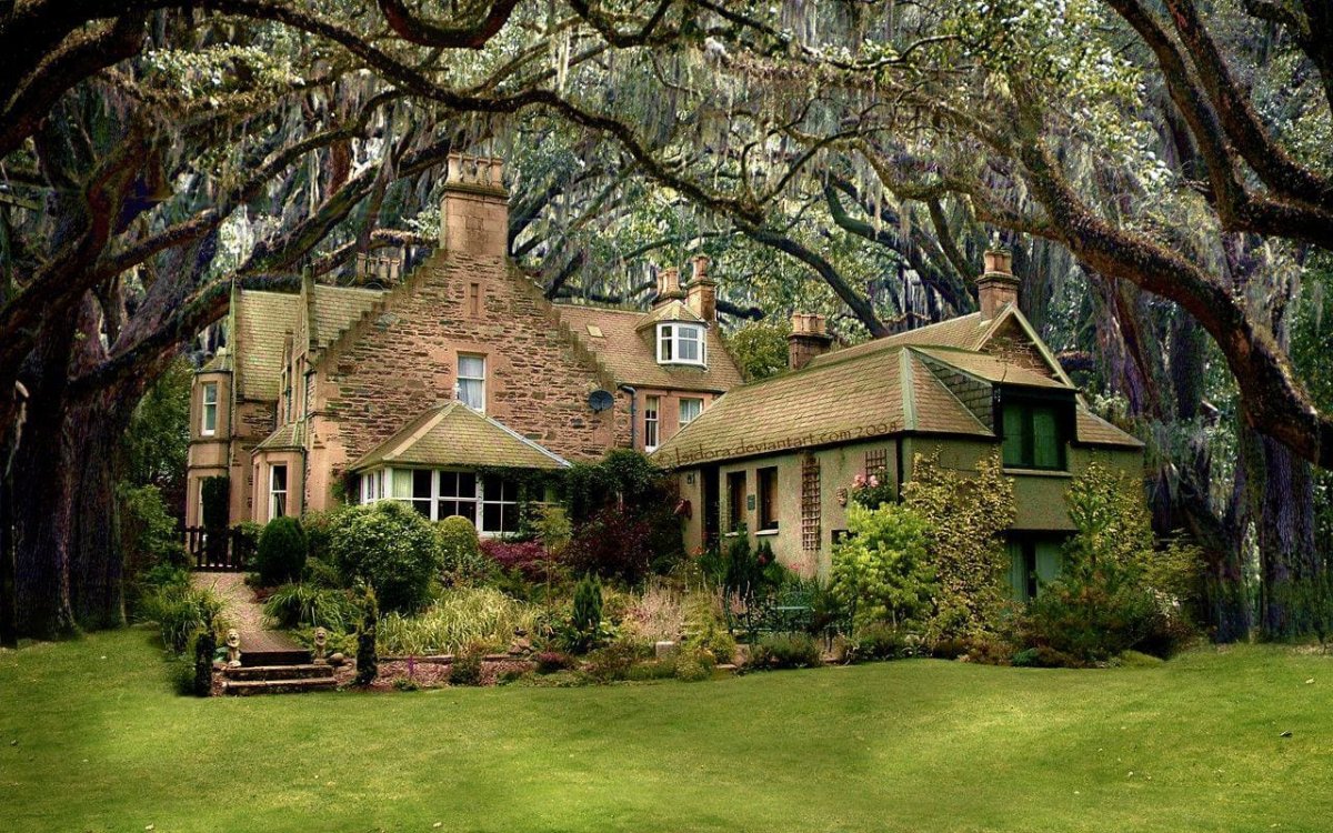 Американский дом в лесу