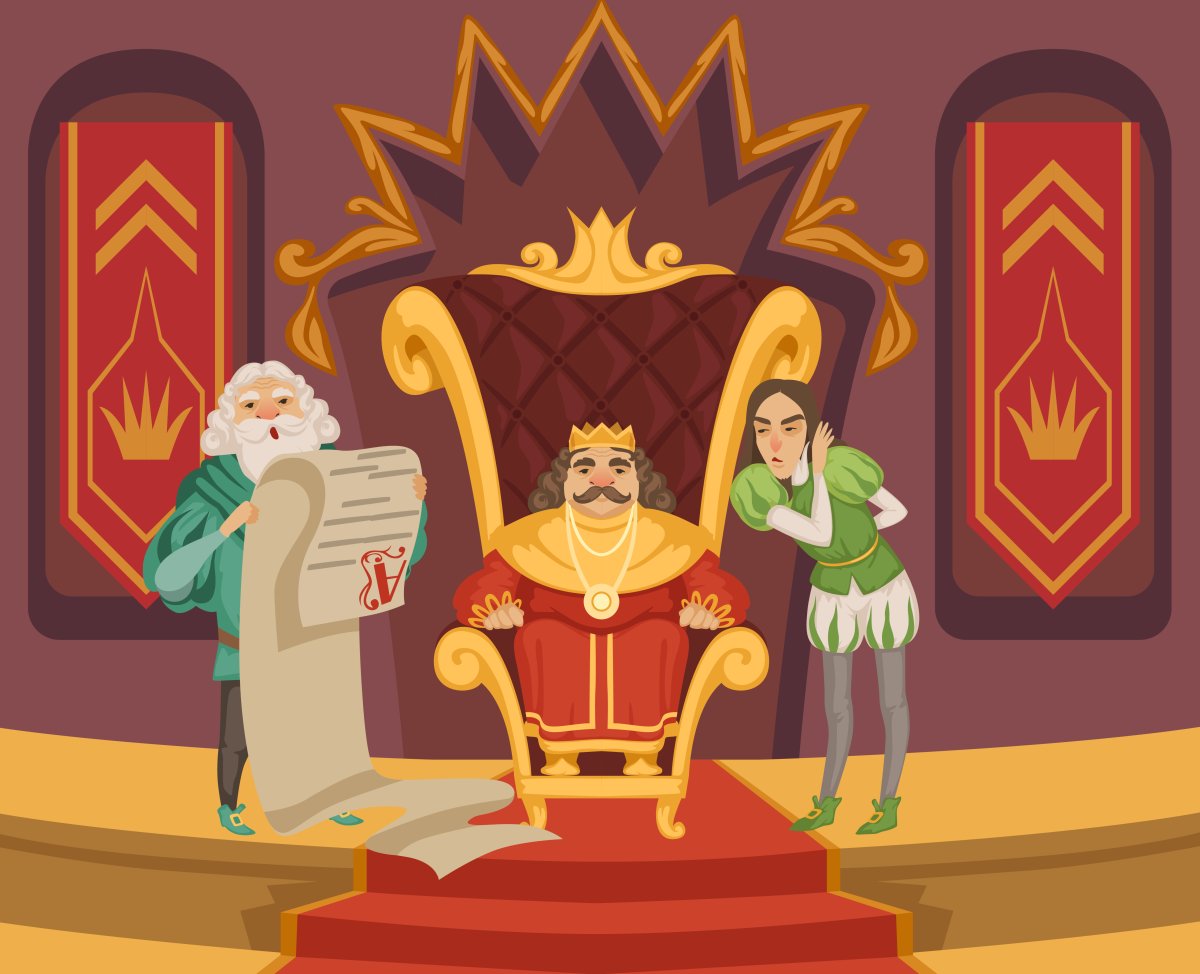 Сказочный Король на троне