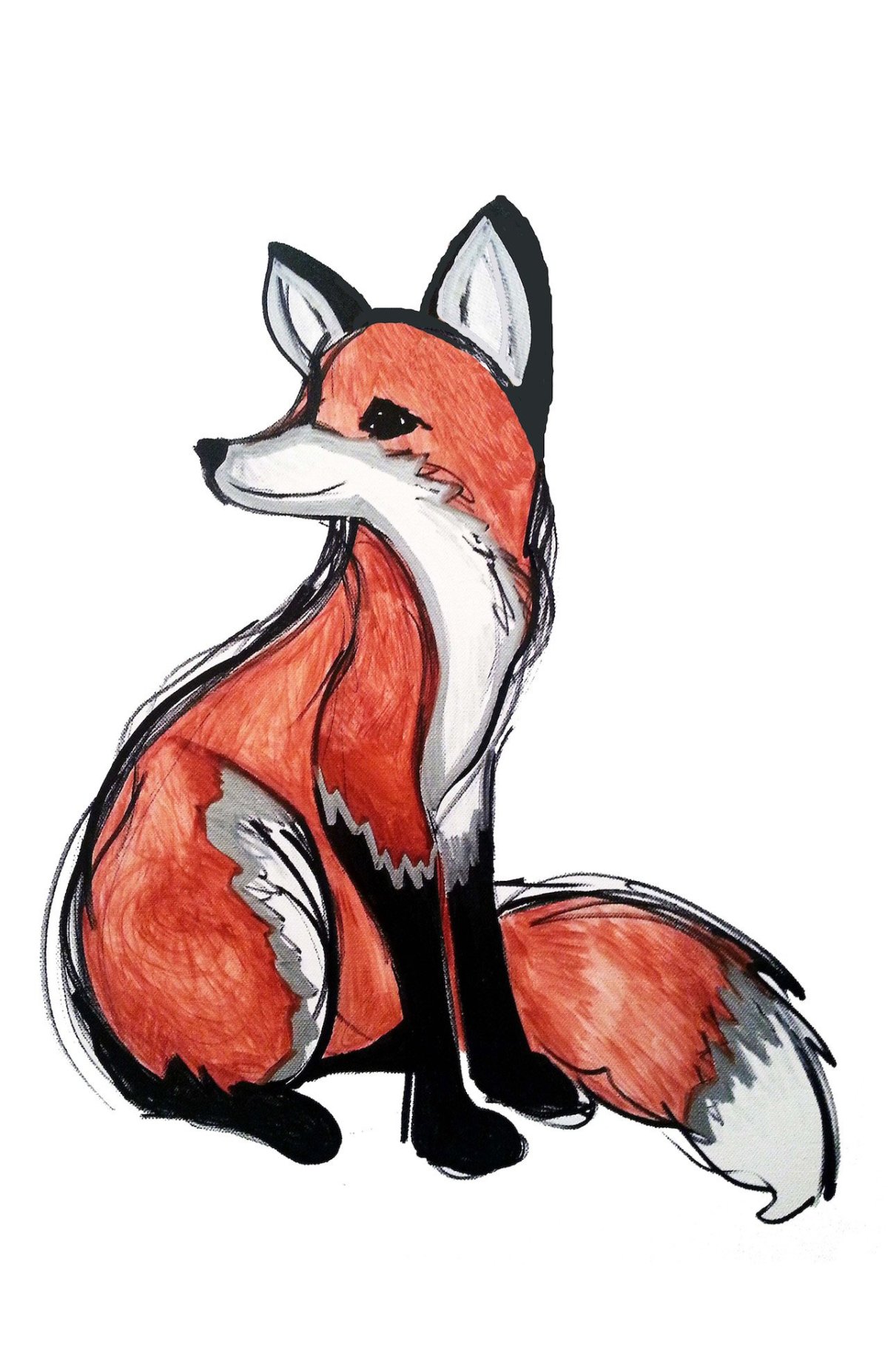 Лиса мультяшная