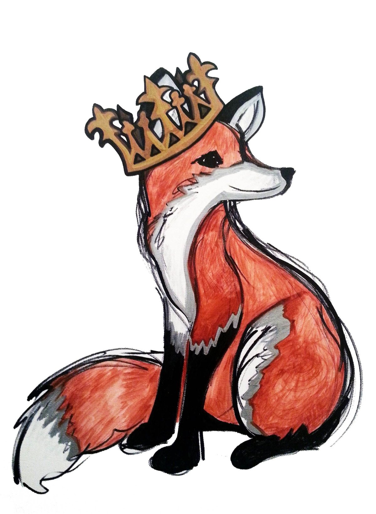 Лисичка рисунок