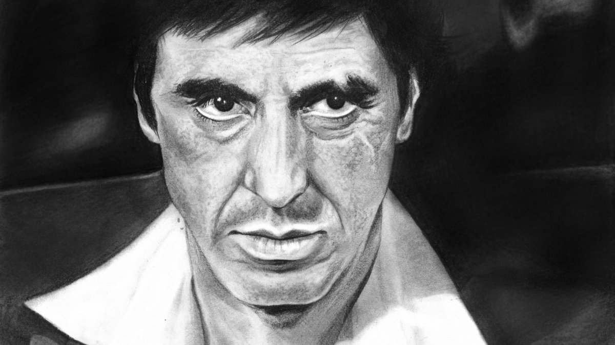 Аль Пачино лицо со шрамом