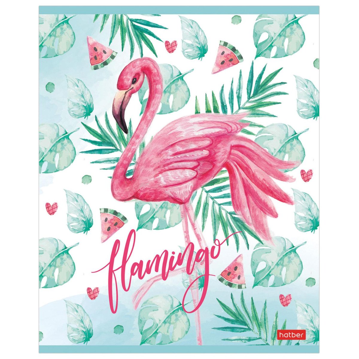Тетрадь Hatber 48 листов клетка Фламинго