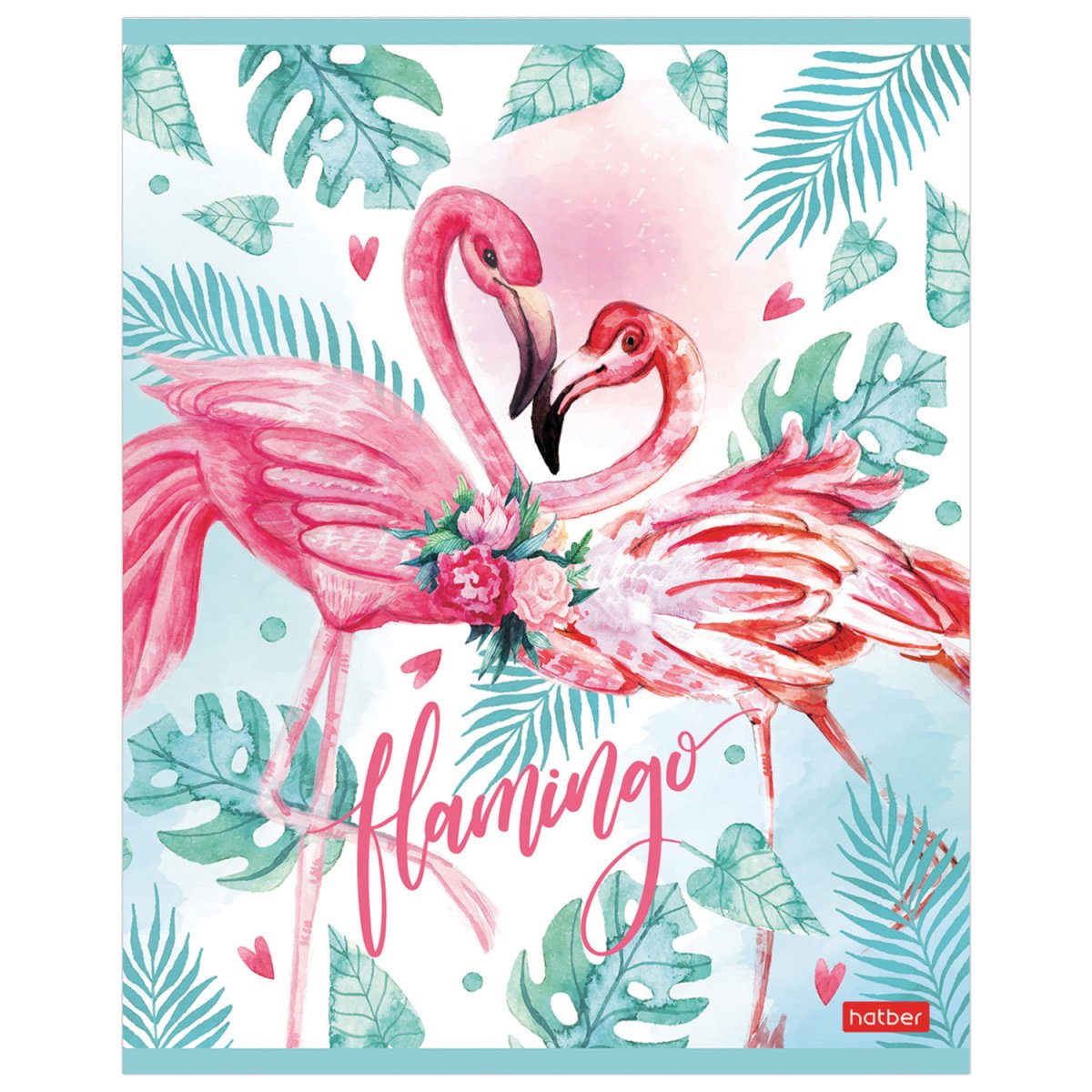 Тетрадь Hatber 48 листов клетка Фламинго