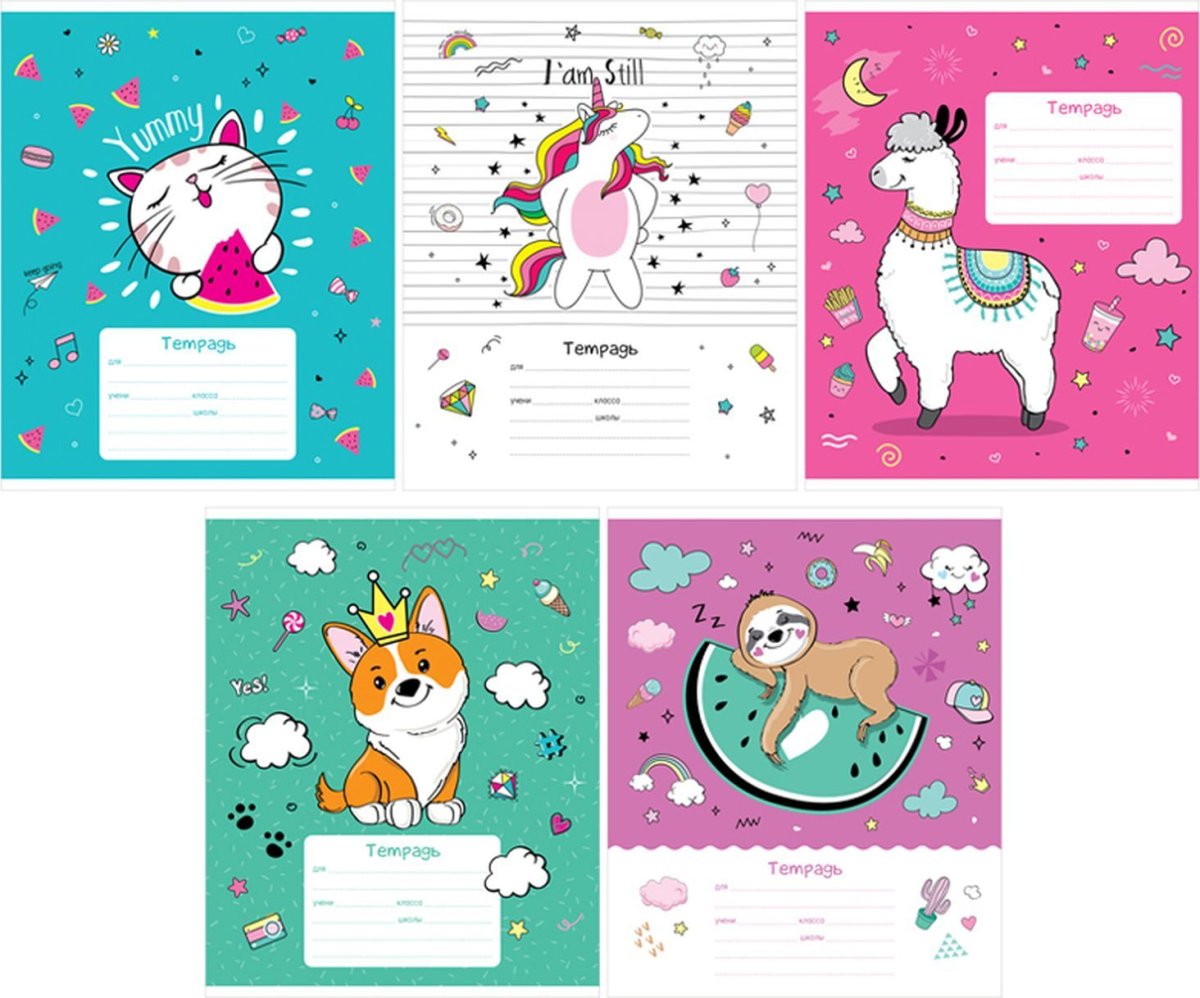 Тетрадь 18л (клетка) Спейс питомцы 14334