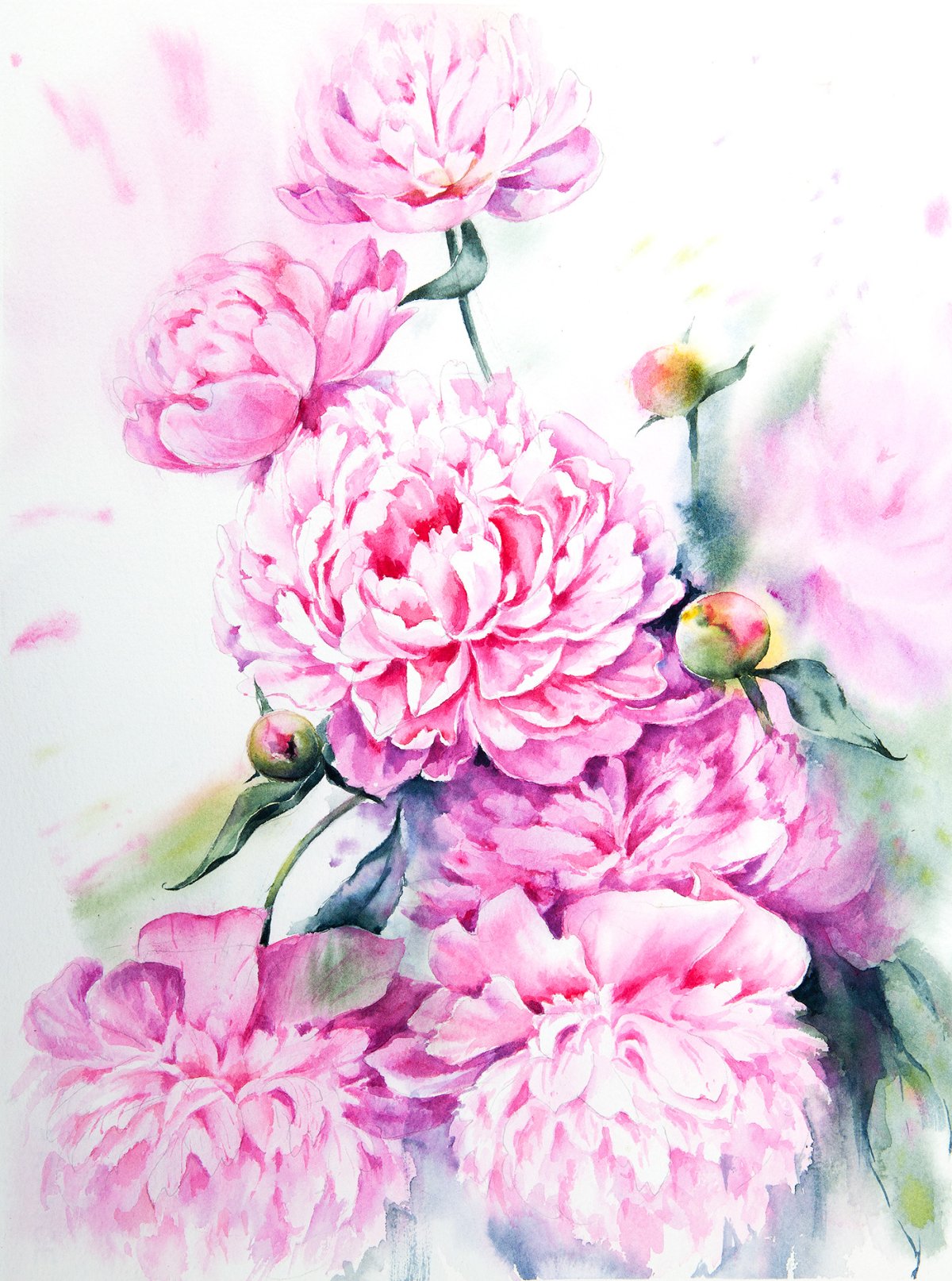 Акварельные цветы