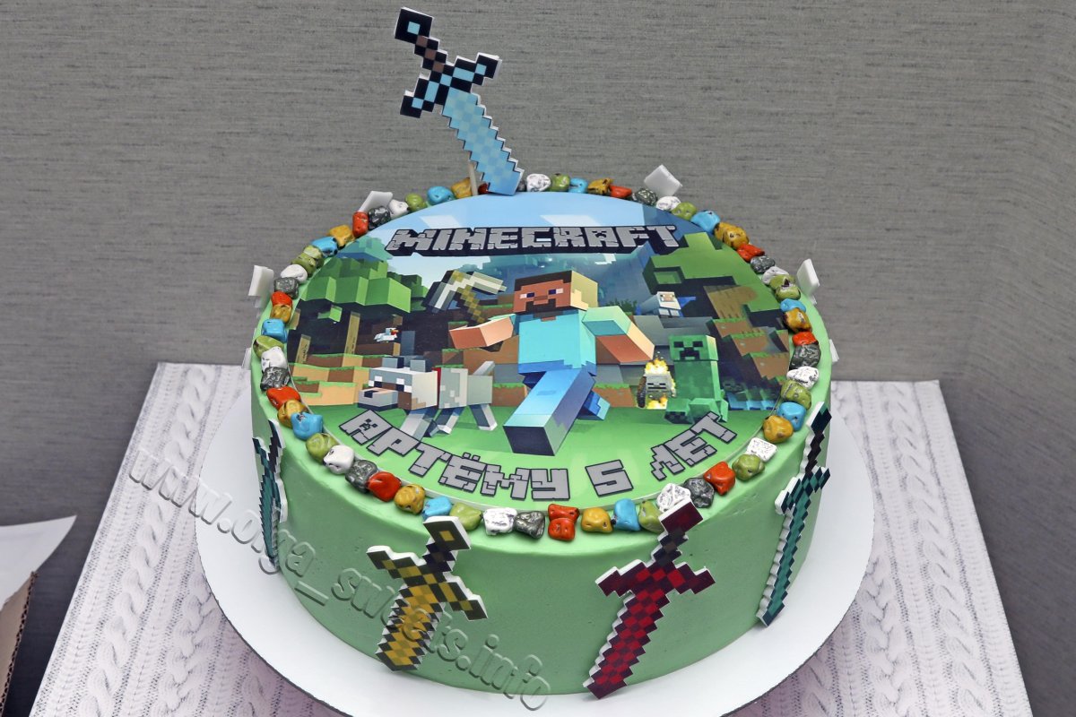 Торт майнкрафт