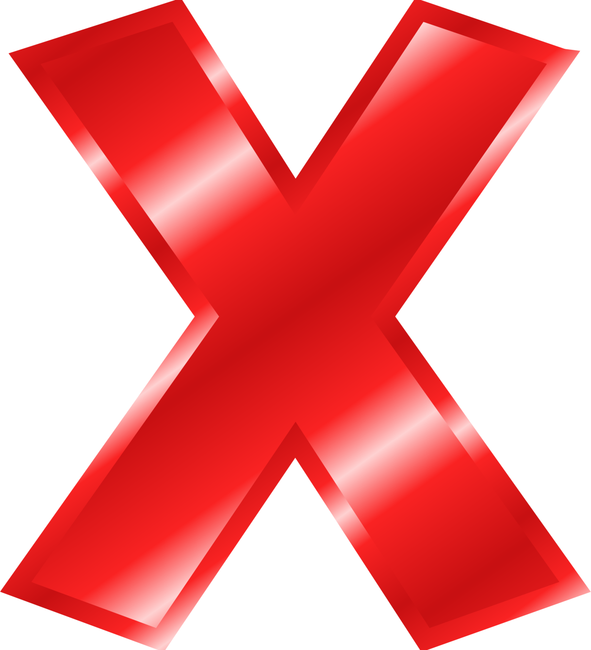 Крестик красного цвета