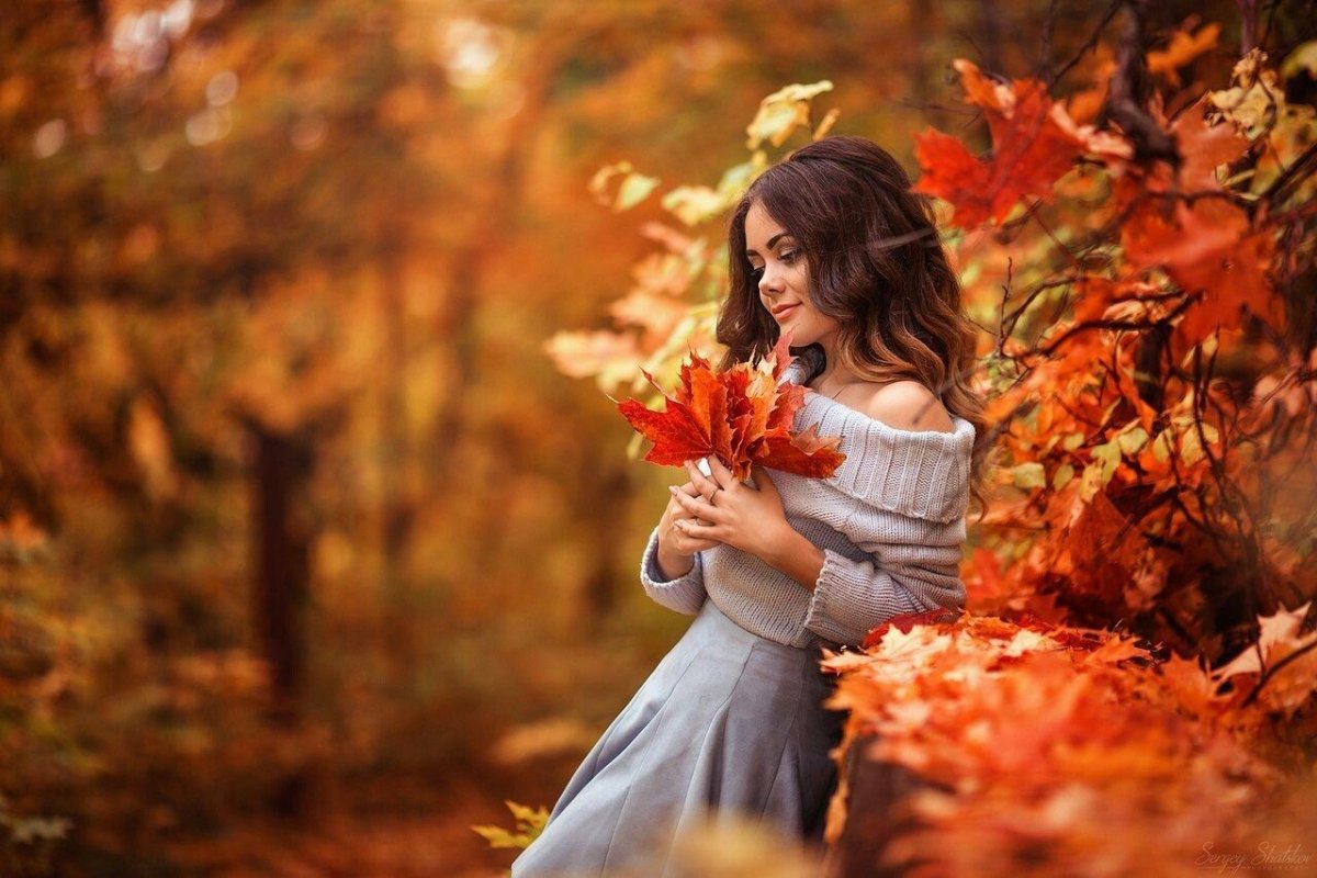 Девушка осень