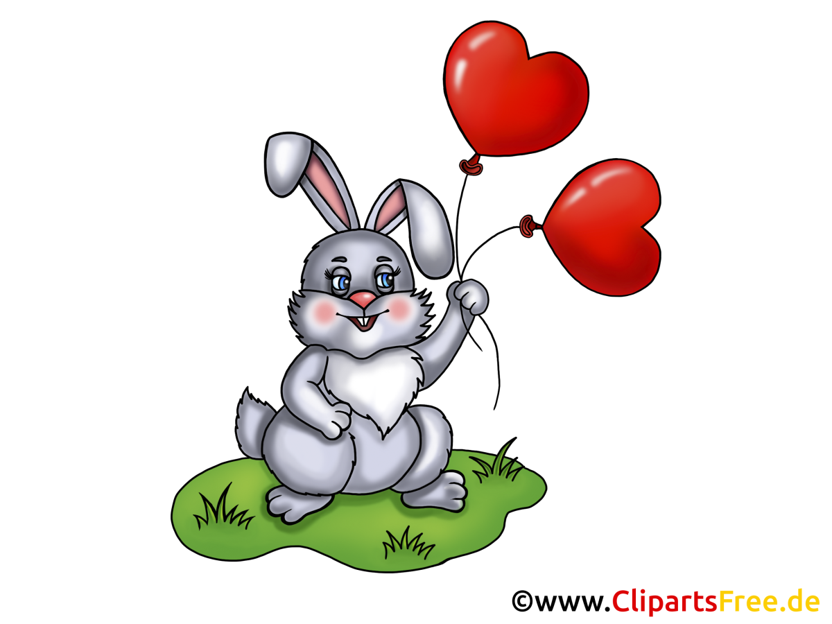 Клипарт зайчик с подарком