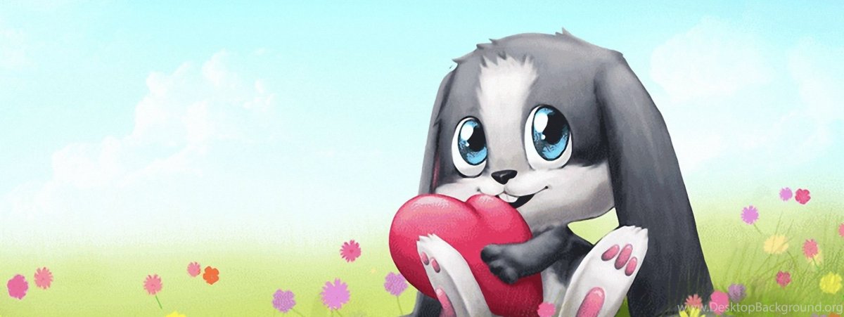 Мягкая игрушка зайчик с сердцем