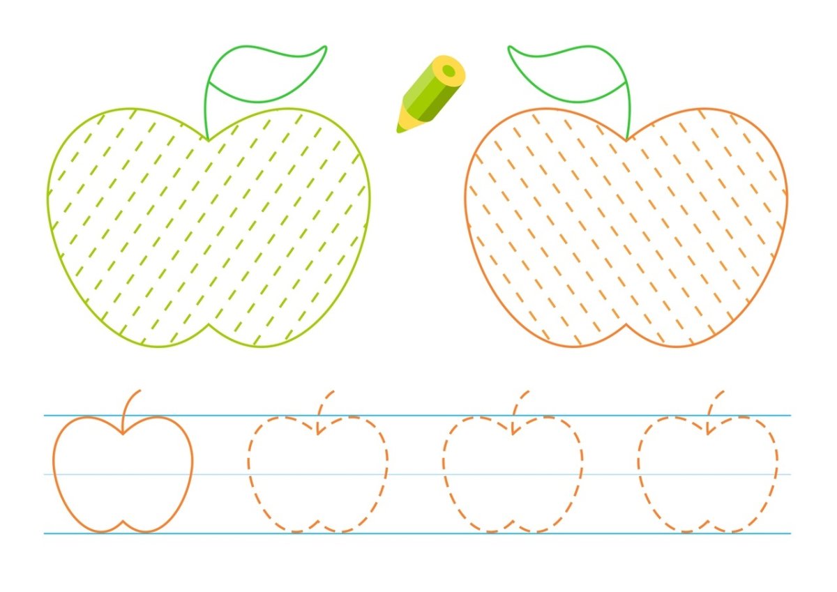 Штриховка фрукты