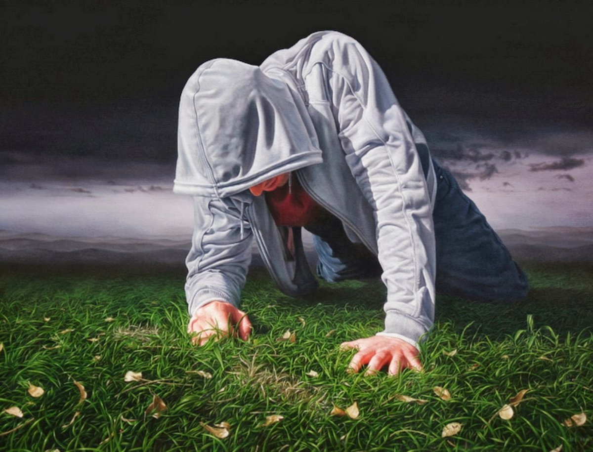 Парень в черном без лица