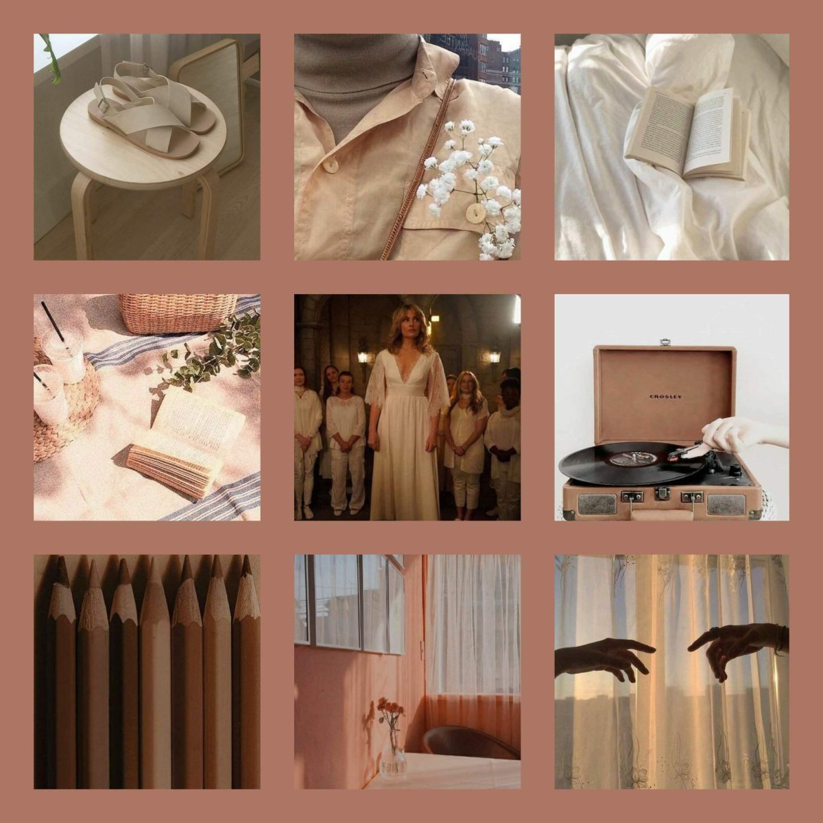 Эстетика коллаж бежевый