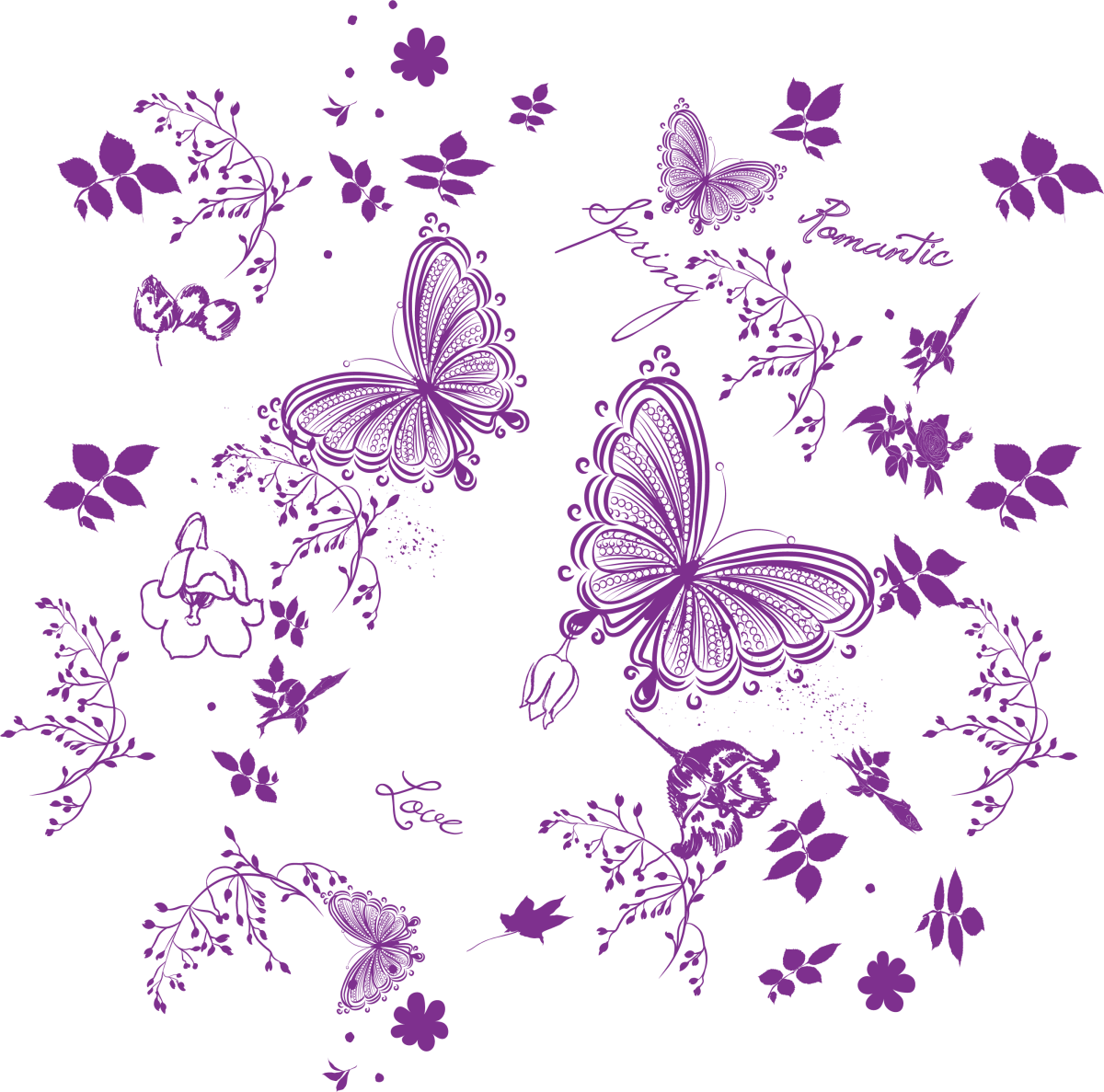 Сиреневые бабочки