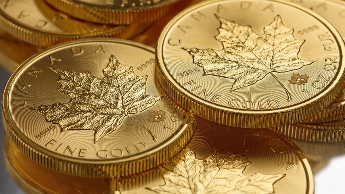 Красивые золотые монеты