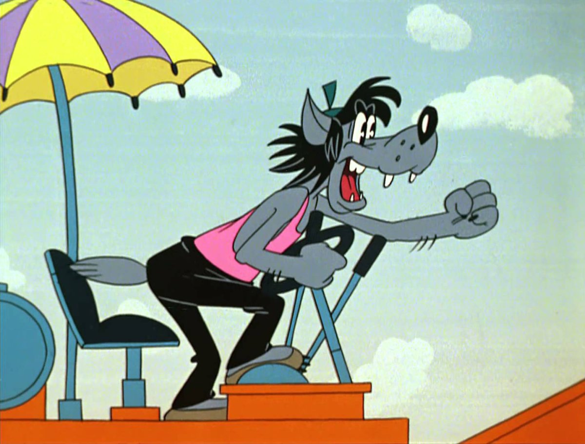 Волк из ну погоди со штангой