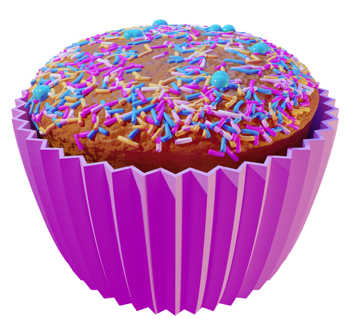 Маффины украшенные кремом