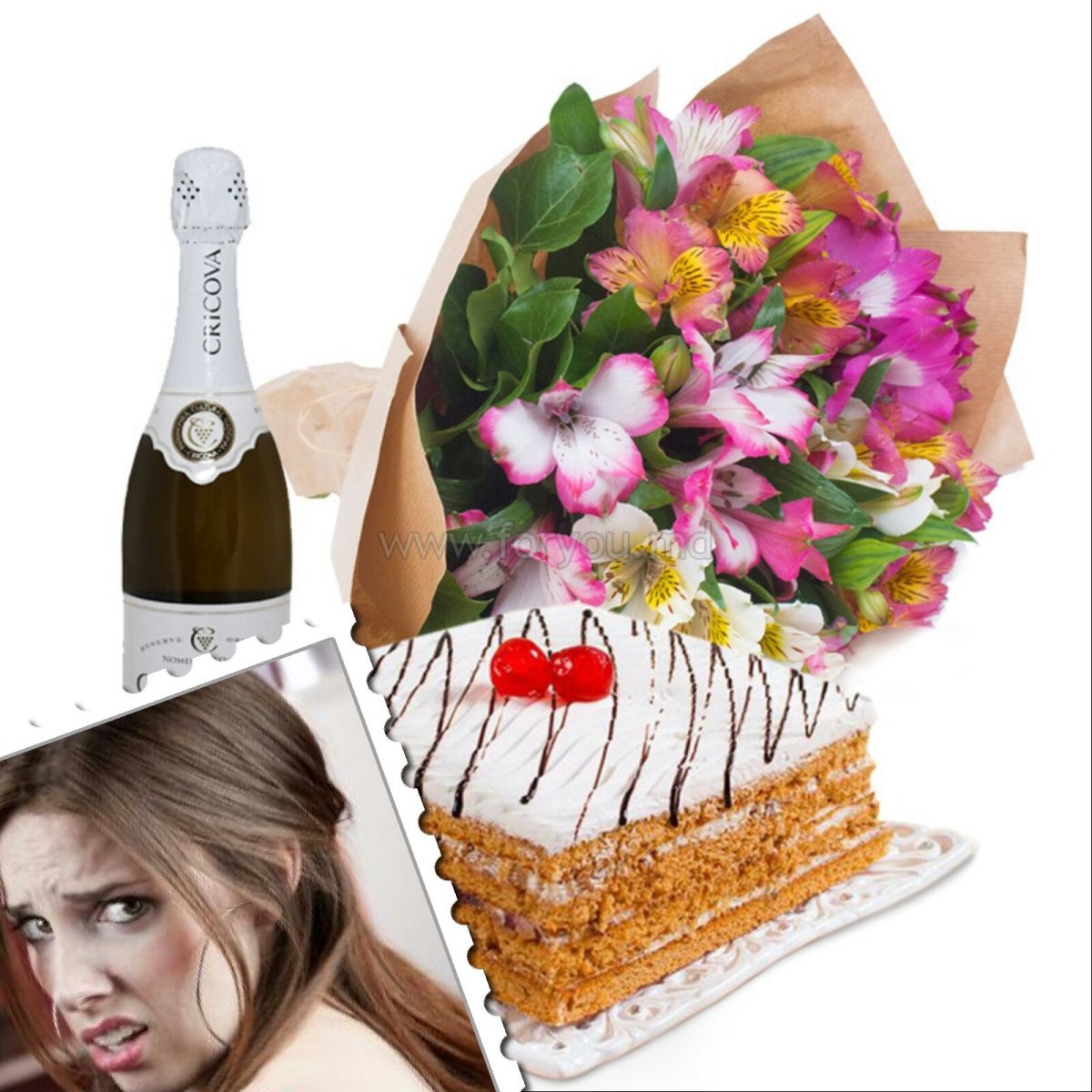 Шампанское и фрукты