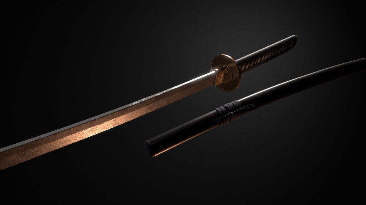 Катана 3д модель