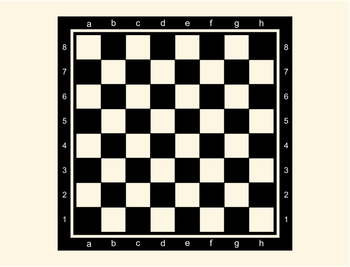 Шахматное поле для печати