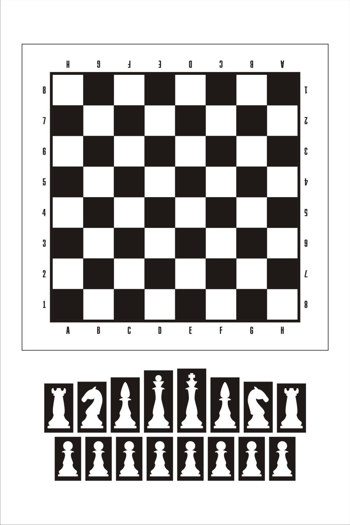 Шахматная доска макет