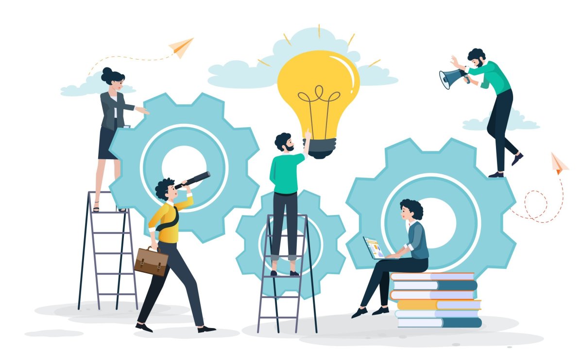 Человек на работе для презентации