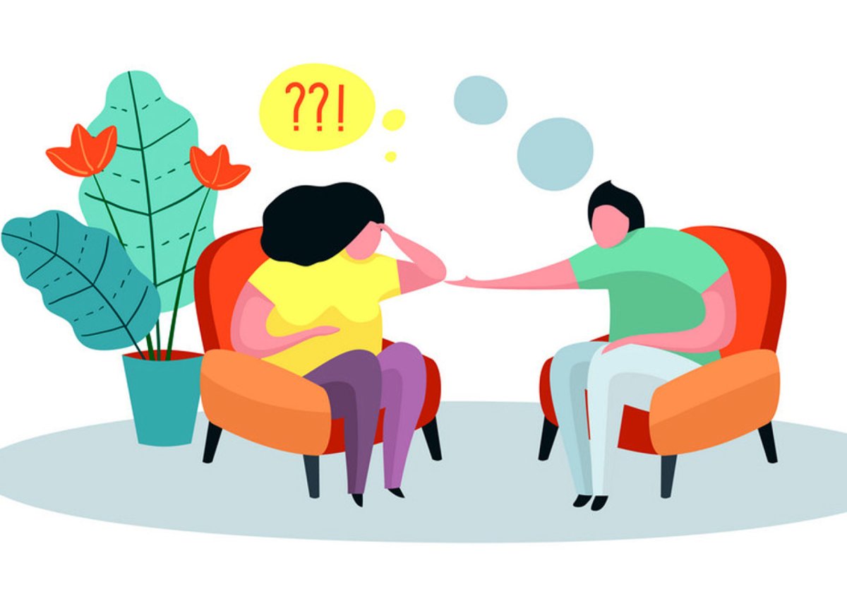 Беседа с психологом рисунок