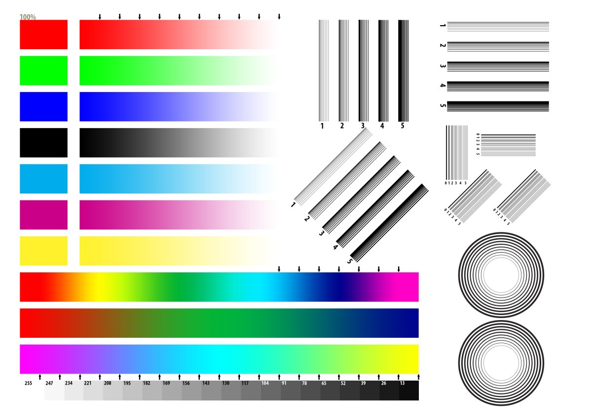 Картинка для теста печати цветного принтера