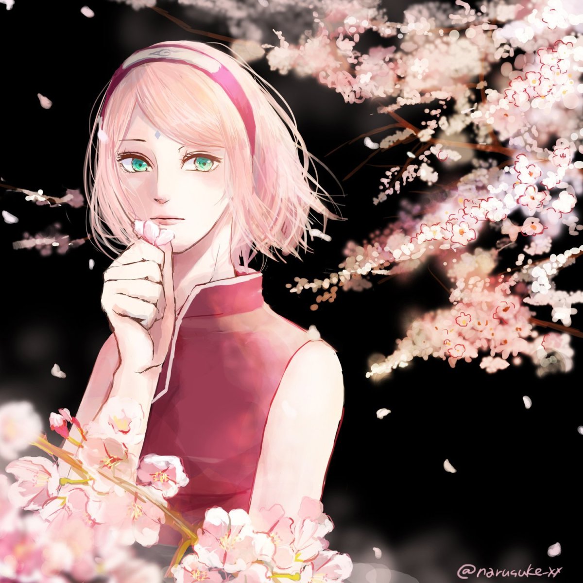Сакура Харуно новогодний арт