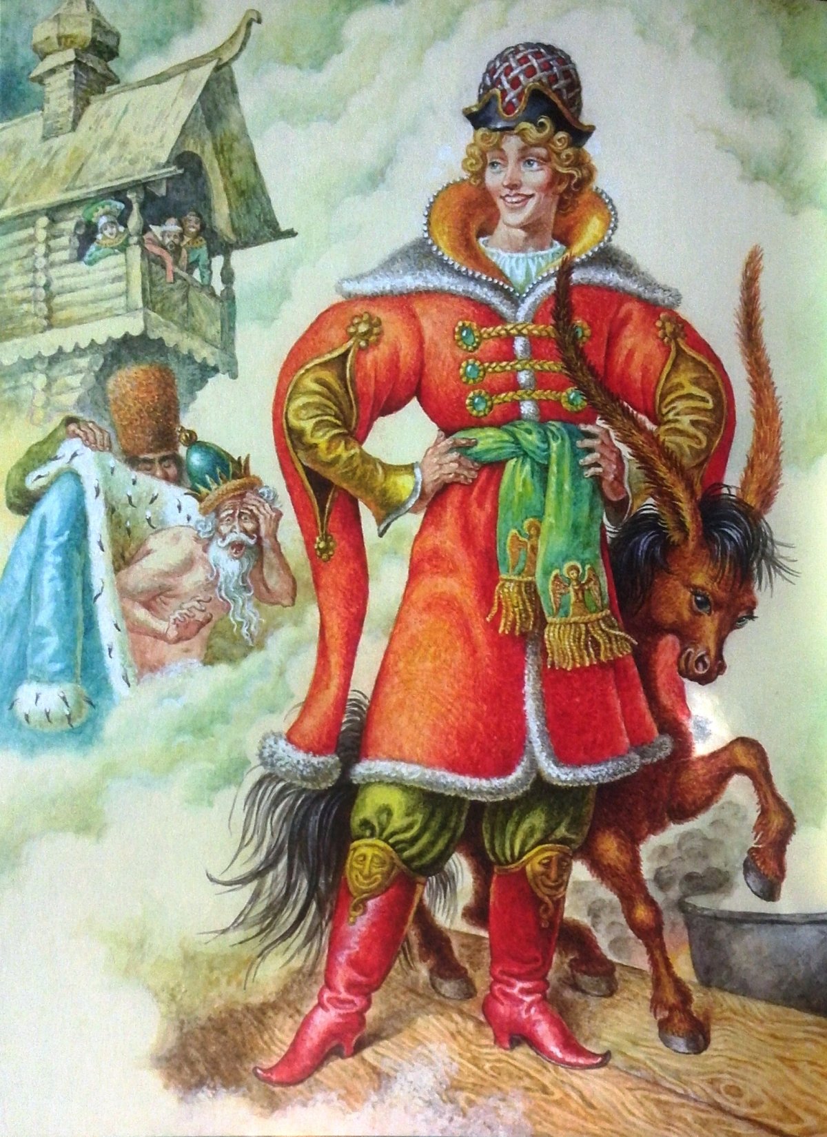 Раскраска. Конек-горбунок