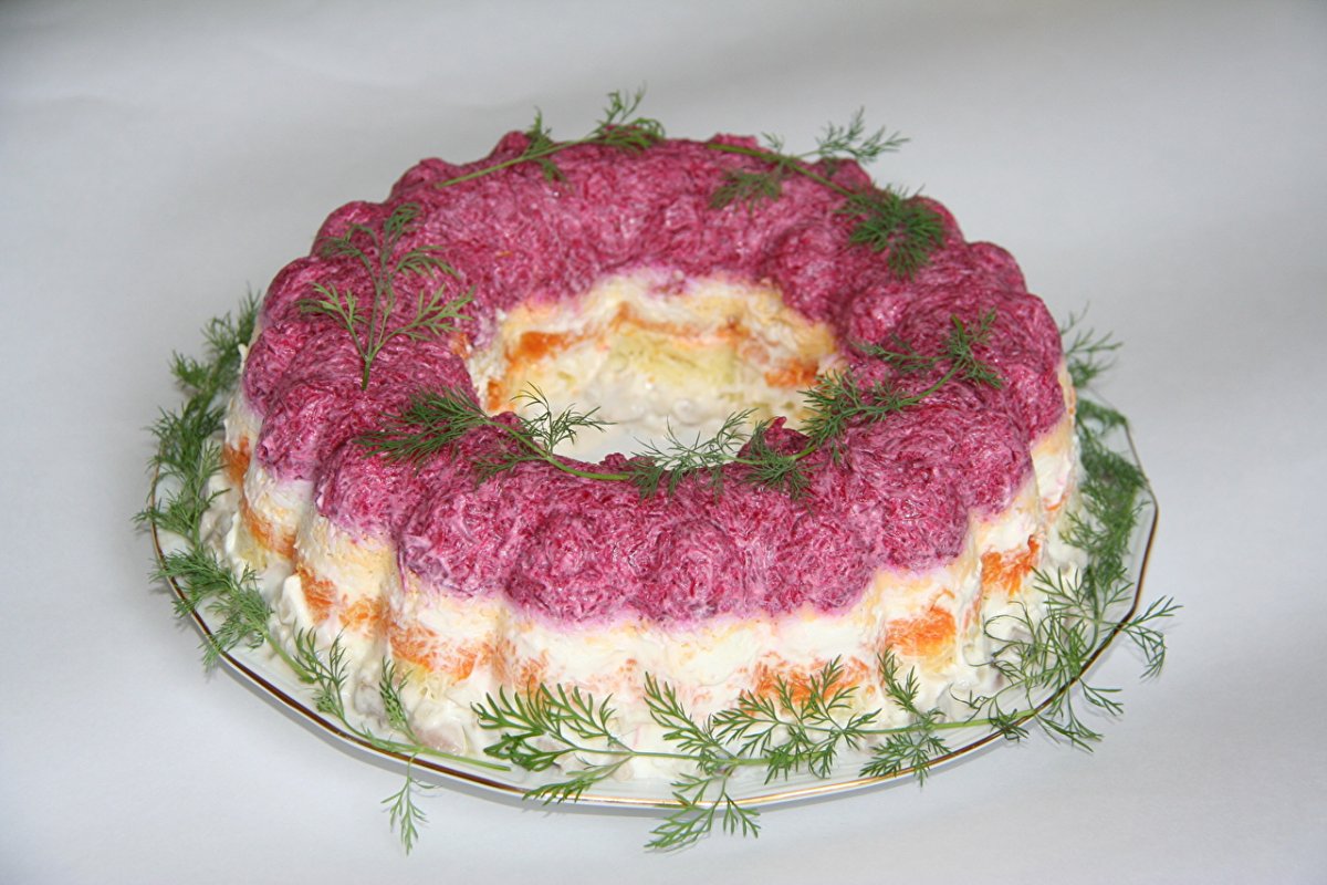Заливная селедка под шубой