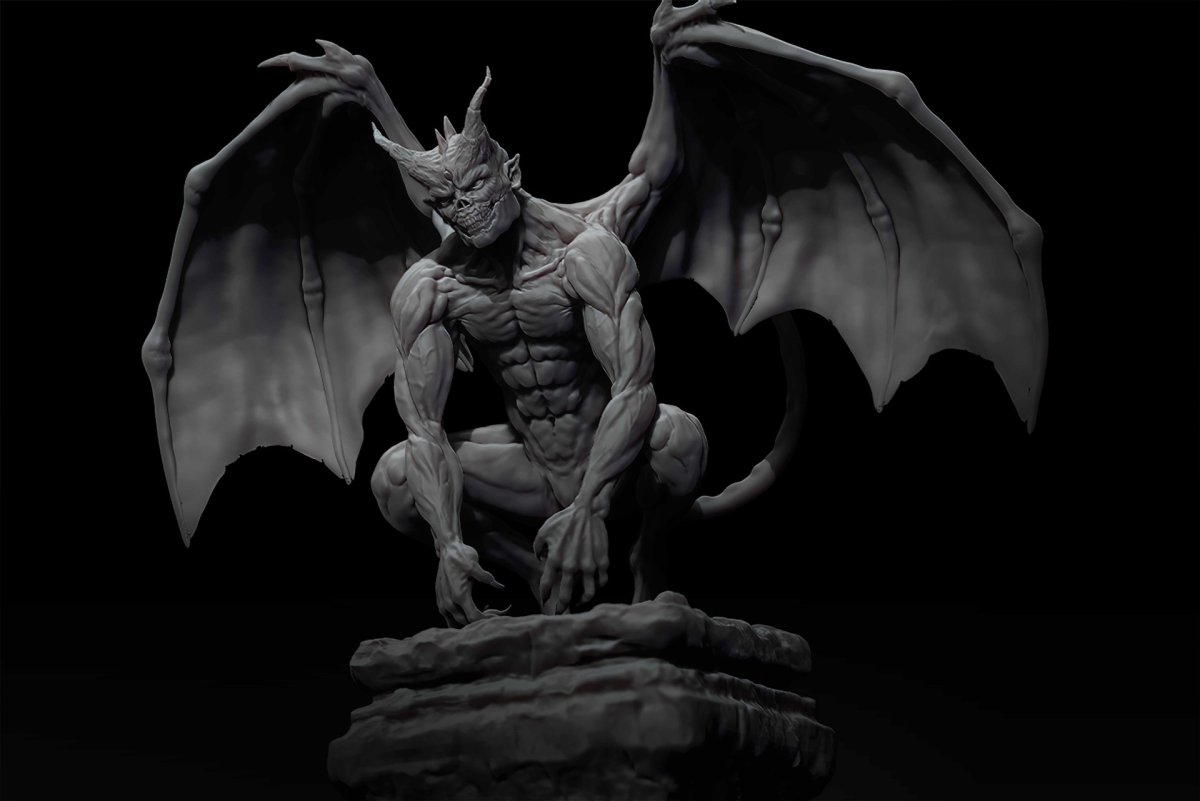 Горгулья на соборе Парижской Богоматери